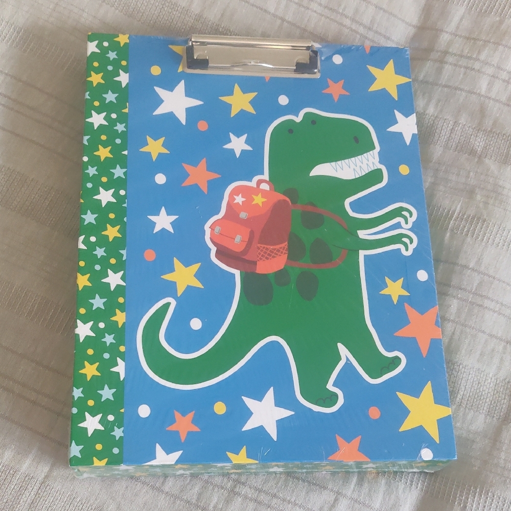 Dinosaur Clipboard with Stars Unopened  On The Go Art Set